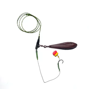 Shop 4 Montura Crap Plumb Pierdut Long Cast, Plumb cu Aripioare, Leadcore 60 cm, 80 g, Cârlig Krank nr. 6, Rig 15 cm ,fir de par 3.5 cm